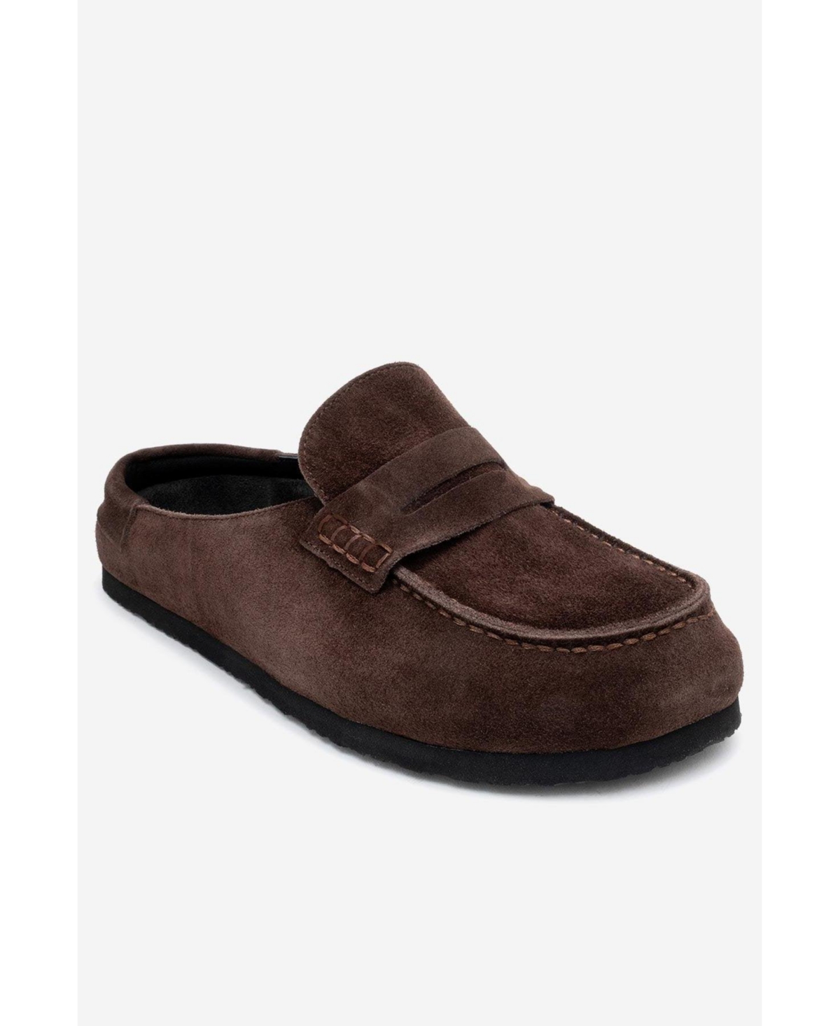 Forever & Always Shoes Women Priva Leather Slip-On Slipper – Brown suede