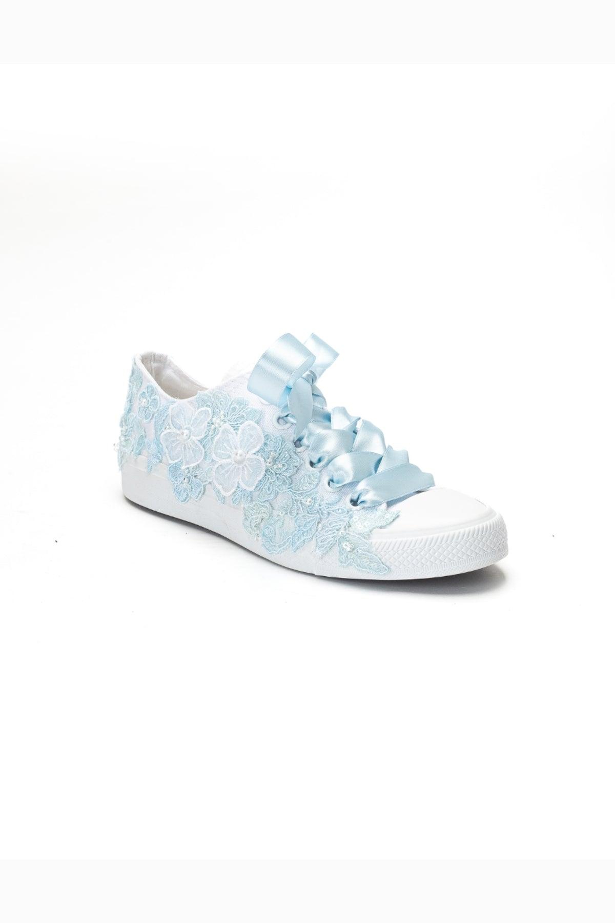 Forever & Always Shoes Women’s Serenelle Lace Bridal Sneaker – Baby blue Forever & Always Shoes Women’s Serenelle Lace Bridal Sneaker – Baby blue