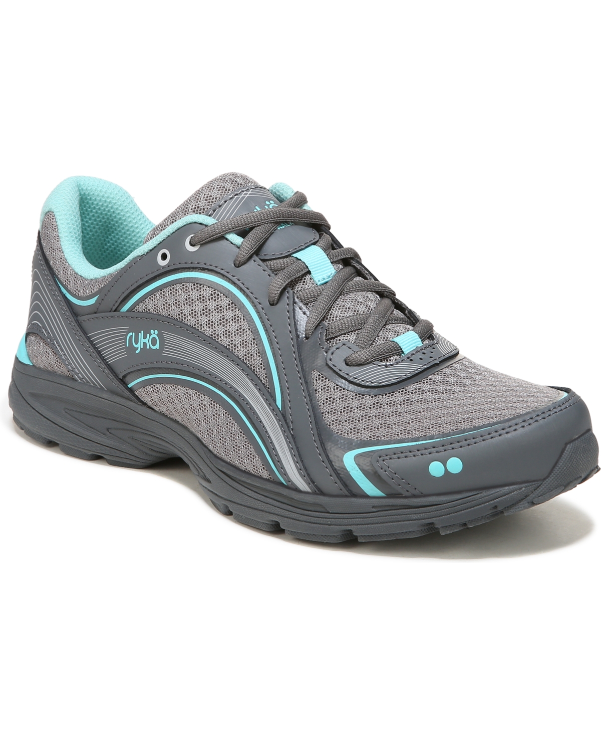 Ryka Women’s Sky Walk Walking Shoes – Grey/Aqua Mesh/Leather Ryka Women’s Sky Walk Walking Shoes – Grey/Aqua Mesh/Leather