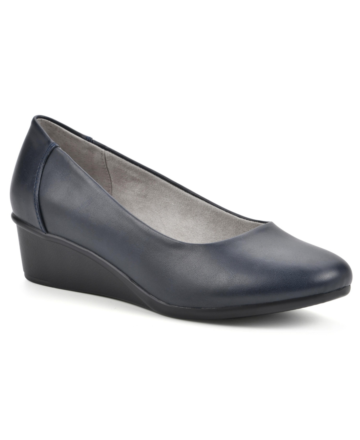 Cliffs by White Mountain Women’s Boldness Ballet Wedge Style Shoe – Navy, Smooth- Polyurethane Cliffs by White Mountain Women’s Boldness Ballet Wedge Style Shoe – Navy, Smooth- Polyurethane