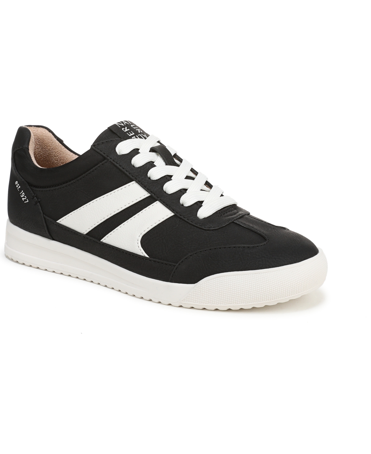 Naturalizer Women’s Garnet Lace-Up Shoes – Black/White Faux Nubuck