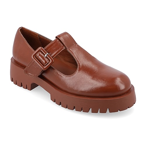 Journee Collection Suvi Womens Round Closed Toe Mary Jane Shoes, 7 Medium, Brown