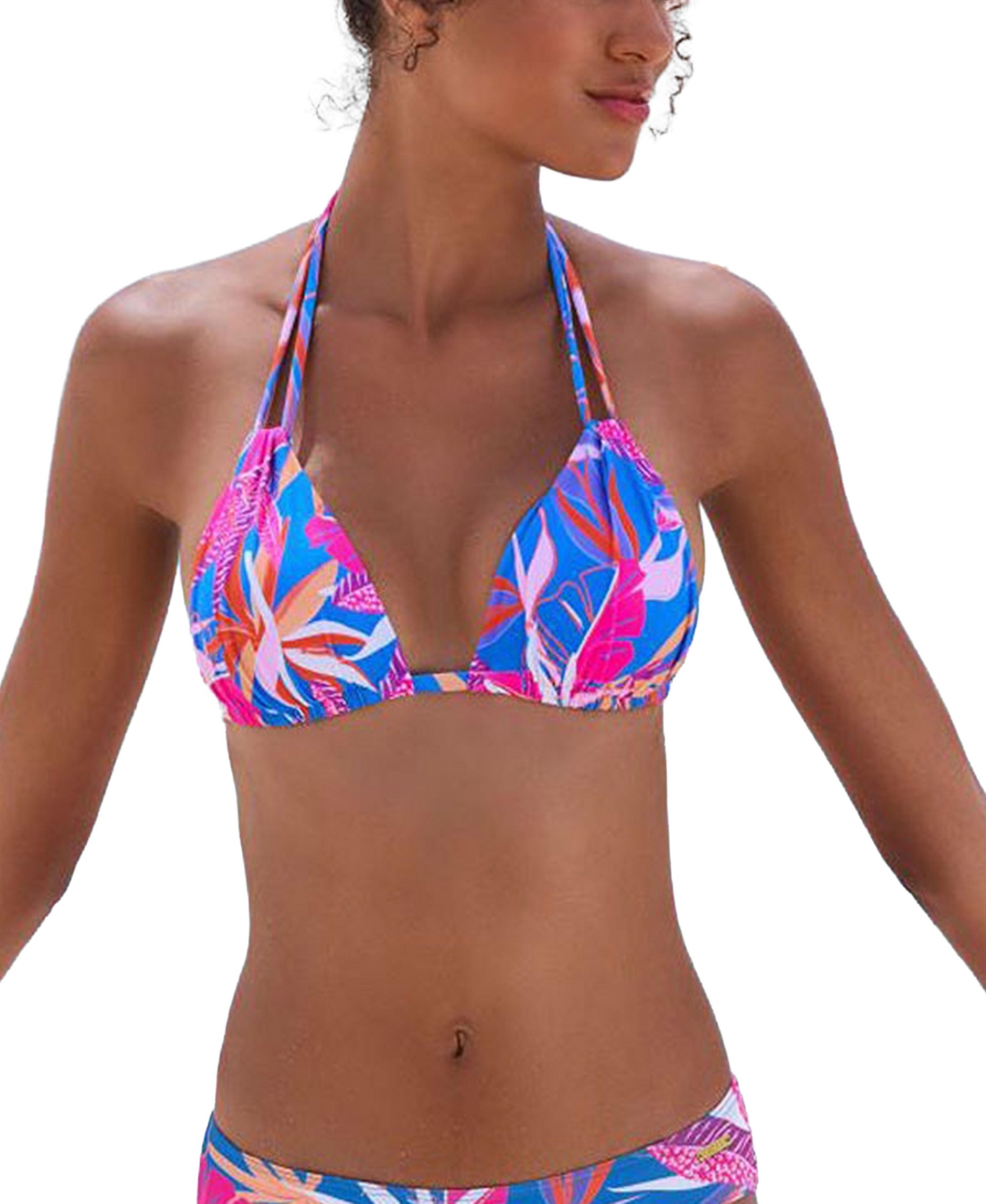 Lascana Women’s Tropical Triangle Bikini Swimsuit Top Bra Sizing – Blue pink Lascana Women’s Tropical Triangle Bikini Swimsuit Top Bra Sizing – Blue pink