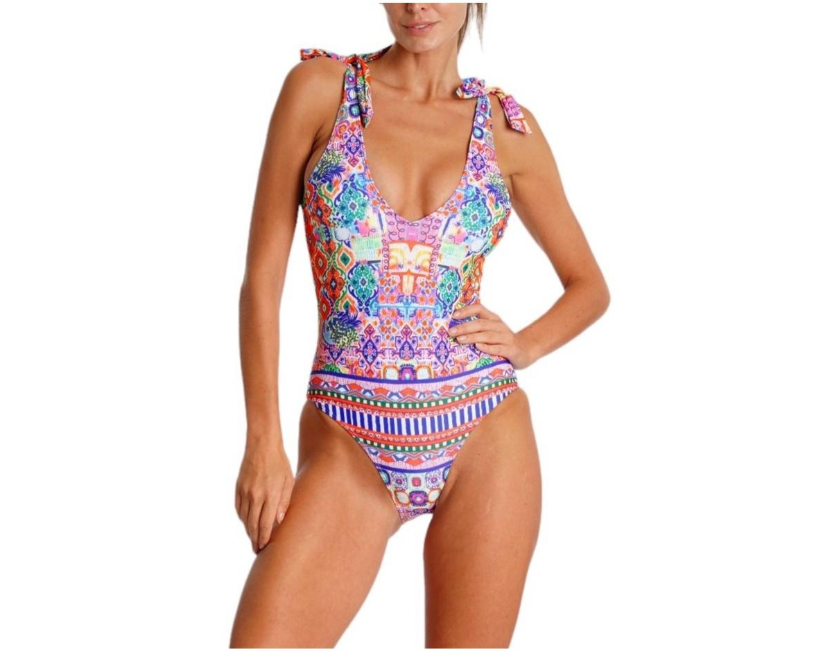 La Moda Clothing Women’s Wrap One Piece Swimsuit