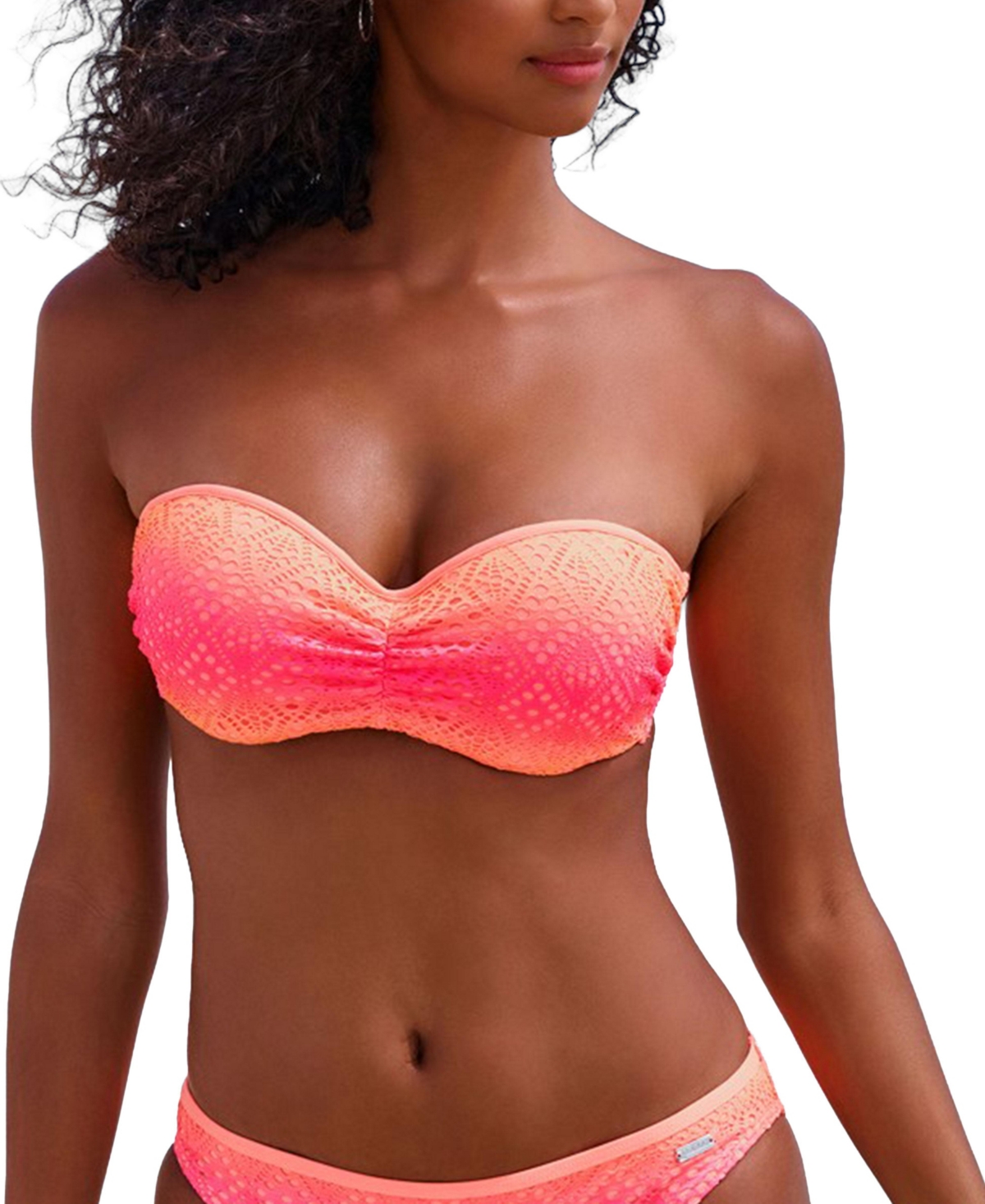 Lascana Women’s Multiway Ombre Bikini Swimsuit Top Bra Sizing – Pink orange Lascana Women’s Multiway Ombre Bikini Swimsuit Top Bra Sizing – Pink orange