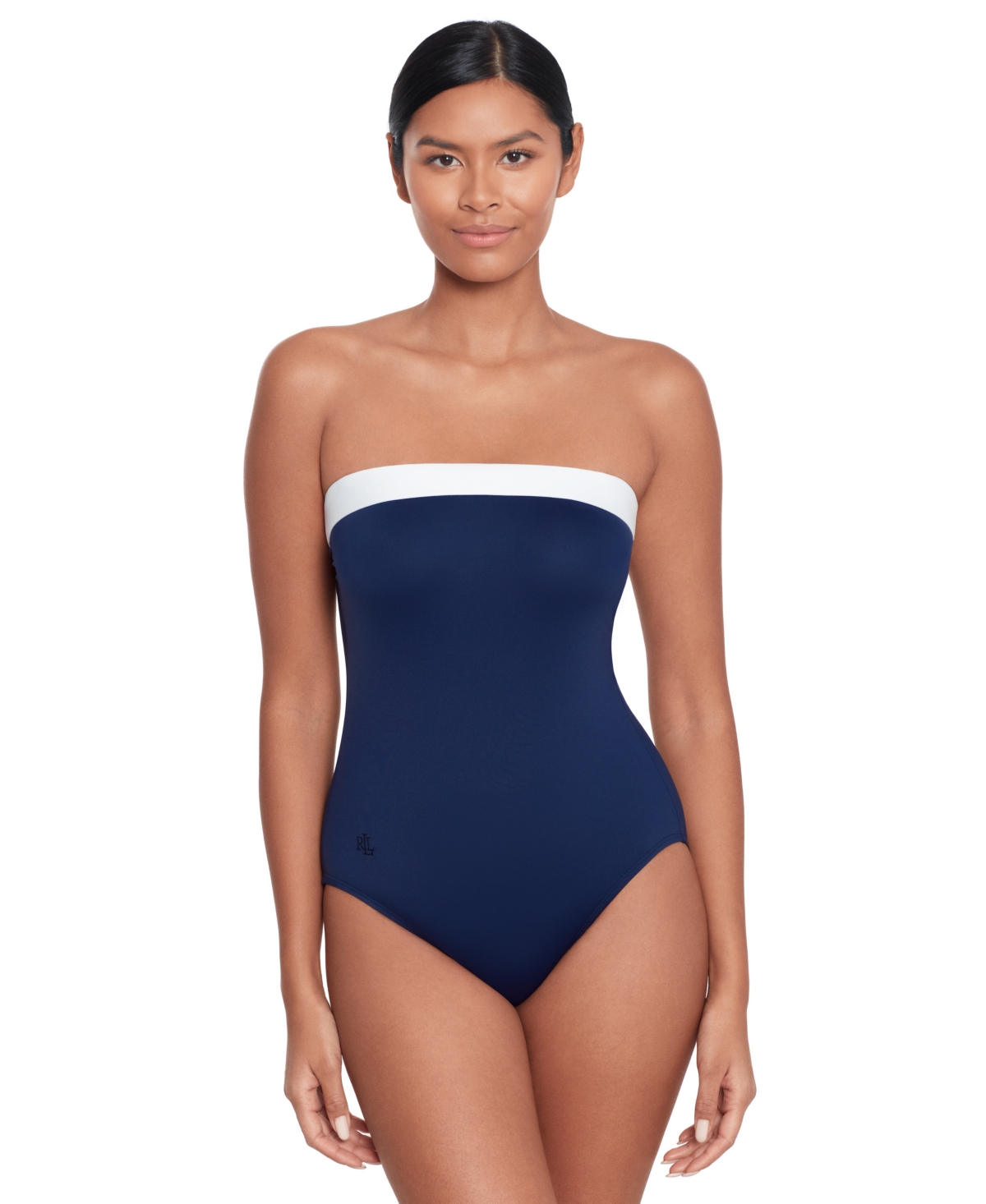 Lauren Ralph Lauren Women’s Modern Bandeau One Piece Swimsuit – Bel Air Lauren Ralph Lauren Women’s Modern Bandeau One Piece Swimsuit – Bel Air