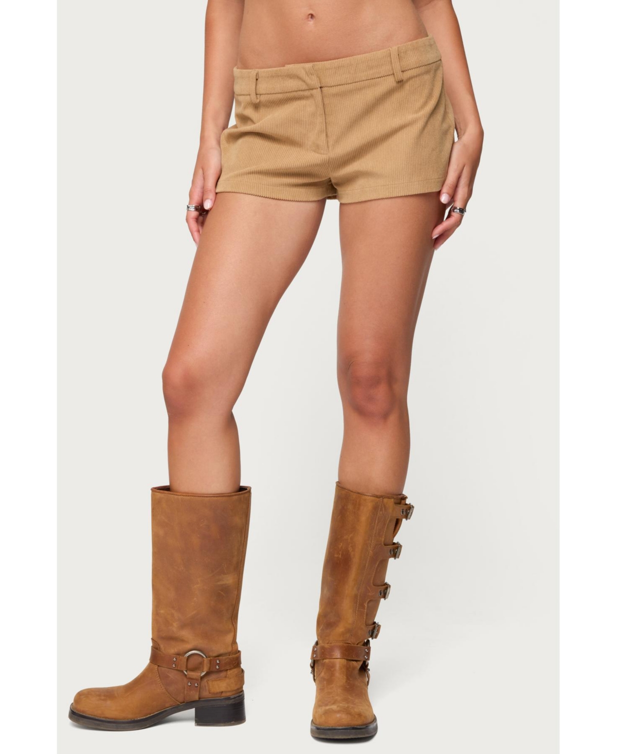 Edikted Women’s Kyler Corduroy Micro Shorts – Tan Edikted Women’s Kyler Corduroy Micro Shorts – Tan