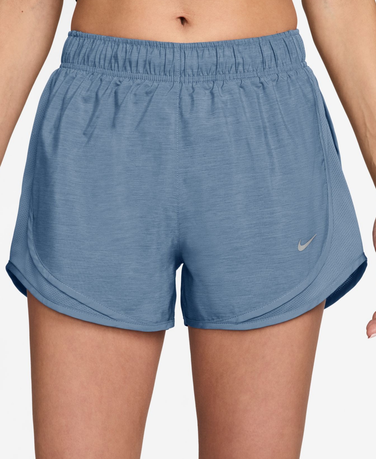 Nike Women’s Tempo Dri-fit Mid Rise Running Shorts – Work Blue/work Blue/reflective Silv