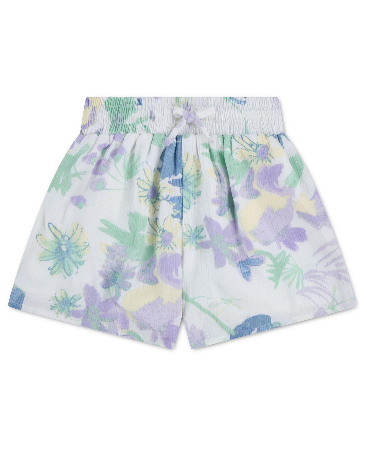 abercrombie kids Girls’ Pull-On Floral Flared Shorts – Bright White abercrombie kids Girls’ Pull-On Floral Flared Shorts – Bright White