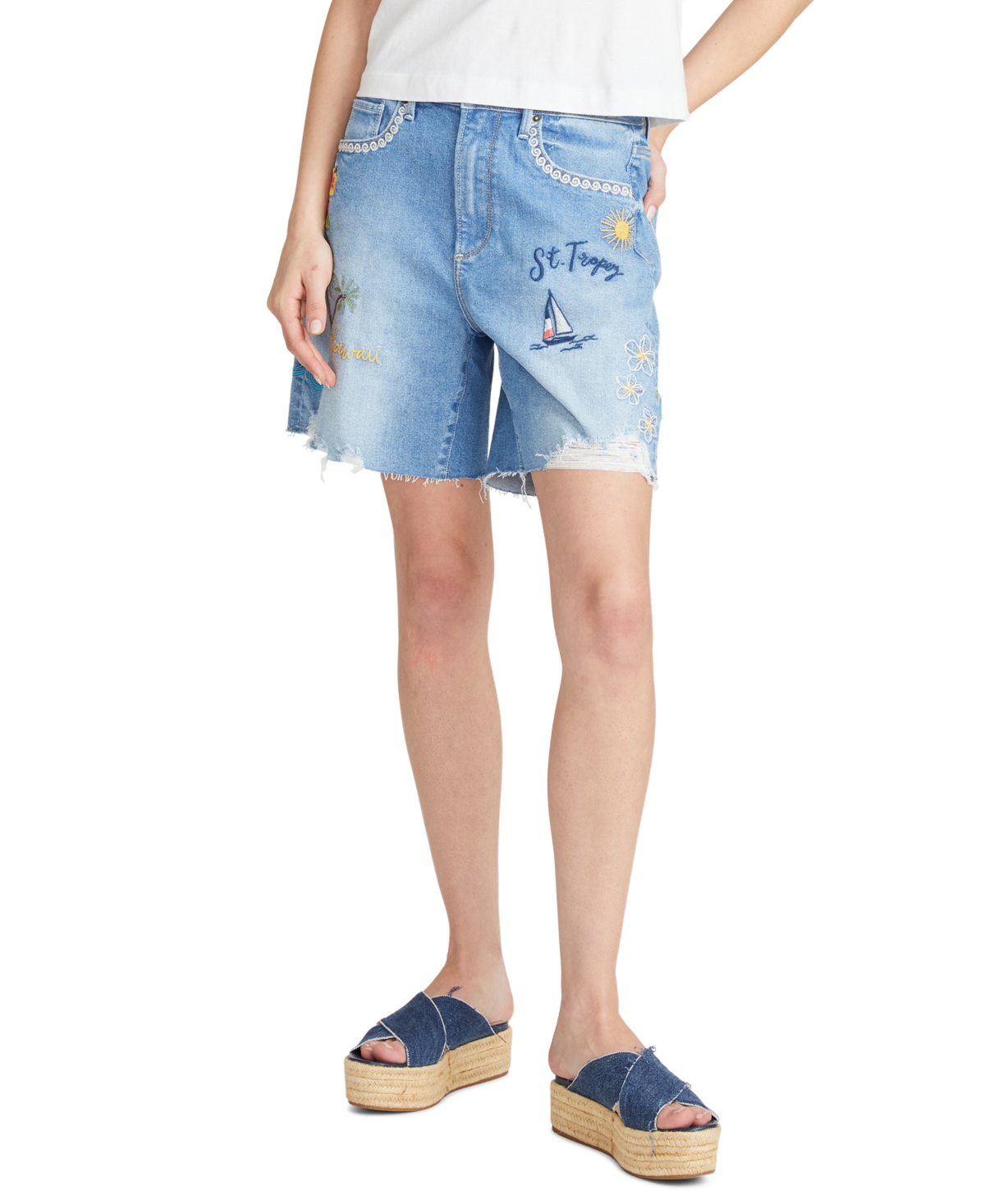 Driftwood Women’s Cayla Destination Doodle Shorts – Medium Wash Driftwood Women’s Cayla Destination Doodle Shorts – Medium Wash
