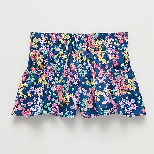 Xersion Little & Big Kid Girls Moisture Wicking Running Short, Medium (10-12), Blue