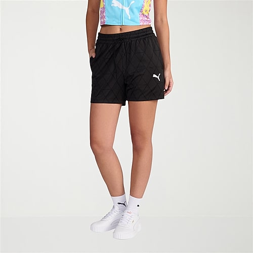 PUMA Womens 4″ High Rise Adjustable Waist Drawstring Waist Soccer Short, Large, Black PUMA Womens 4″ High Rise Adjustable Waist Drawstring Waist Soccer Short, Large, Black