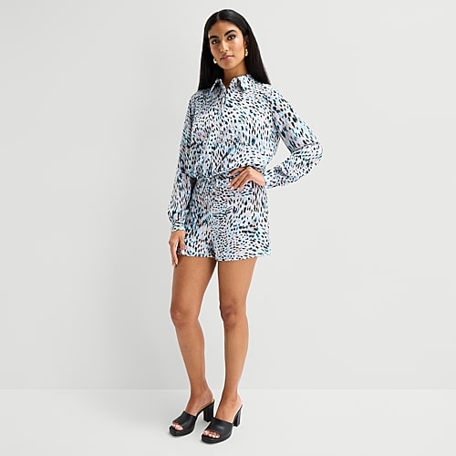 Bold Elements Womens Pull-On Short, Medium, Blue Bold Elements Womens Pull-On Short, Medium, Blue