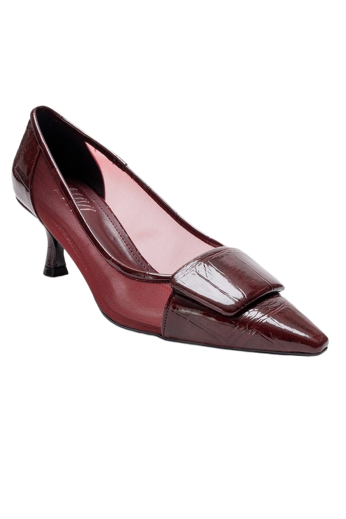 Prologue Shoes Ola Stiletto Pump – Burgundy patent
