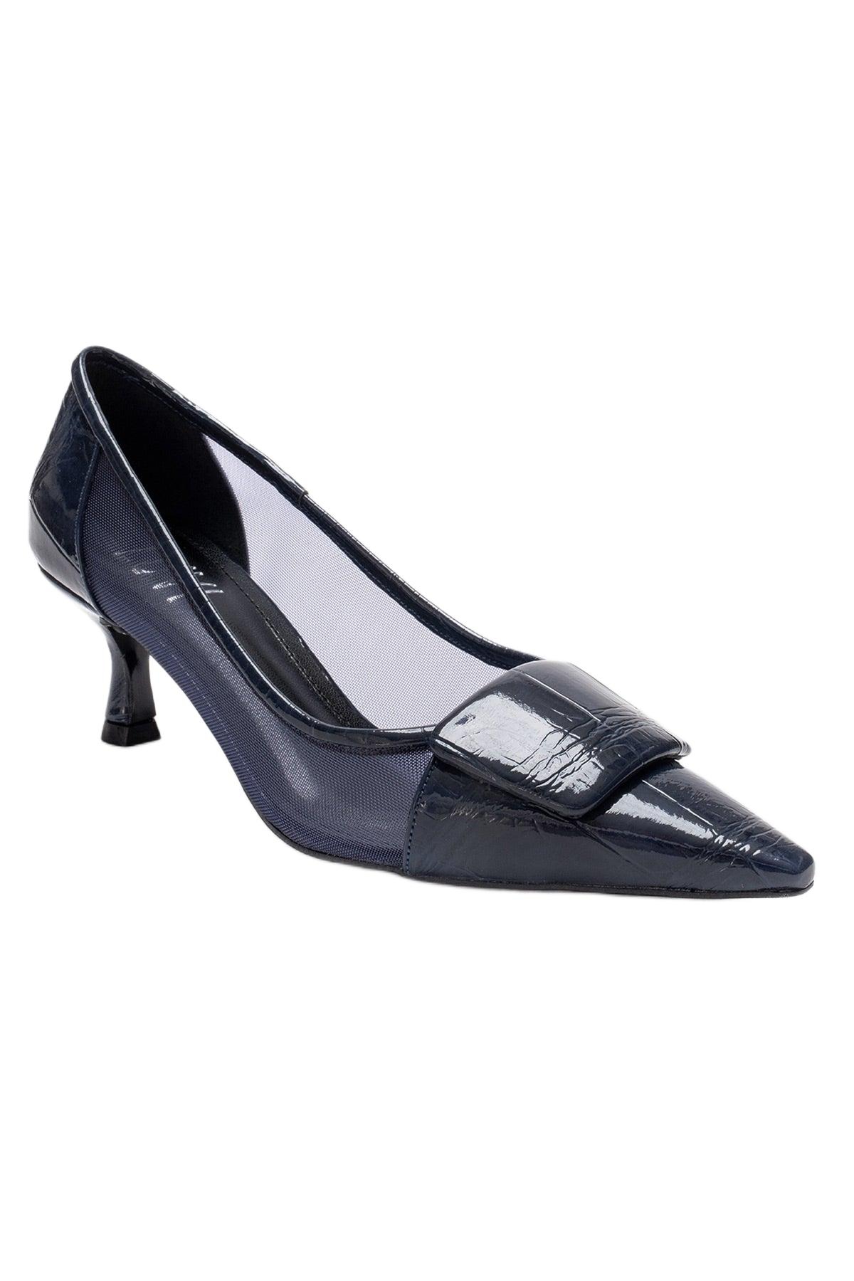 Prologue Shoes Ola Stiletto Pump – Navy patent