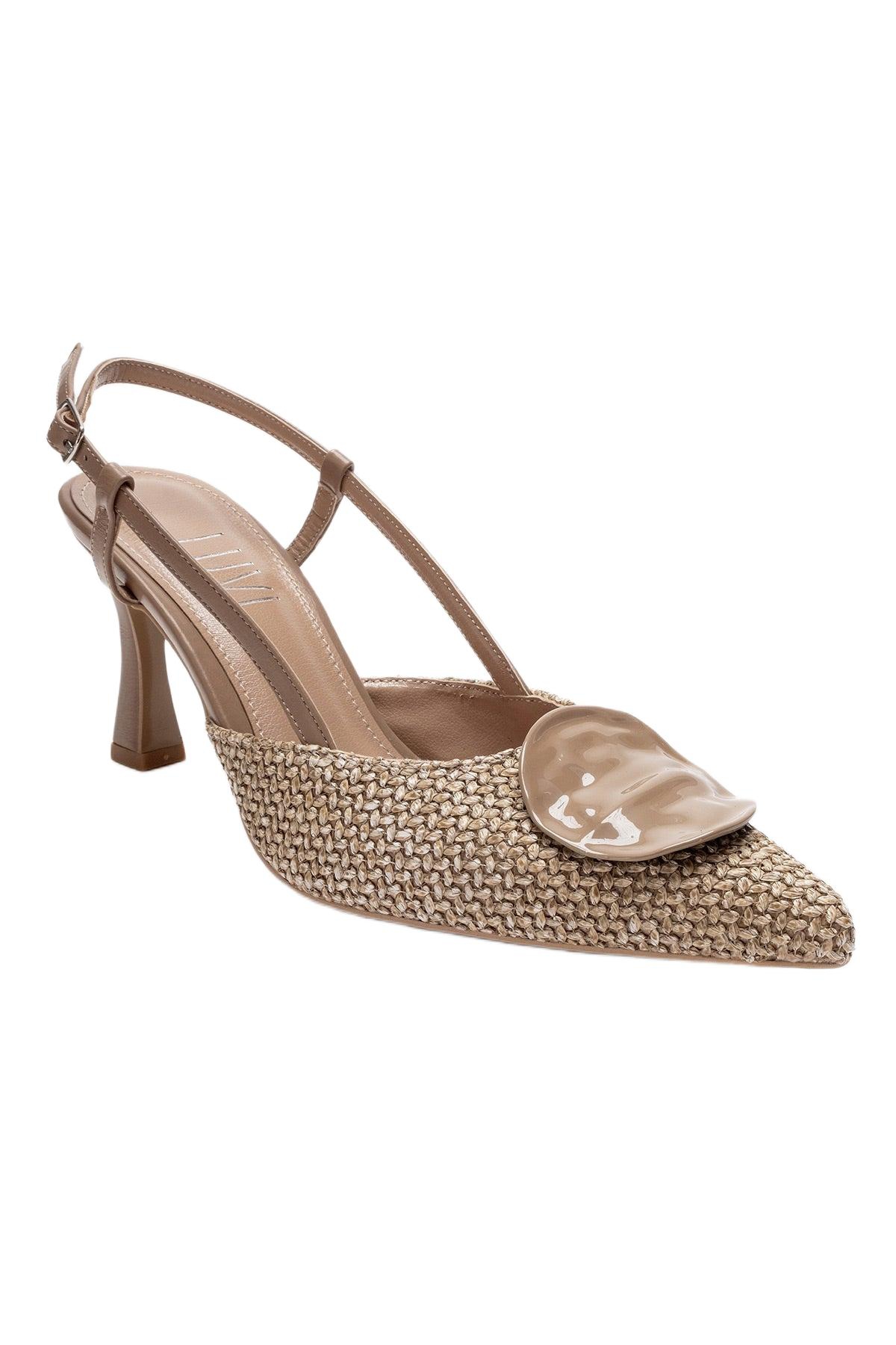 Prologue Shoes Women Levia Woven Pointed Toe Slingback Pump – Mink Prologue Shoes Women Levia Woven Pointed Toe Slingback Pump – Mink
