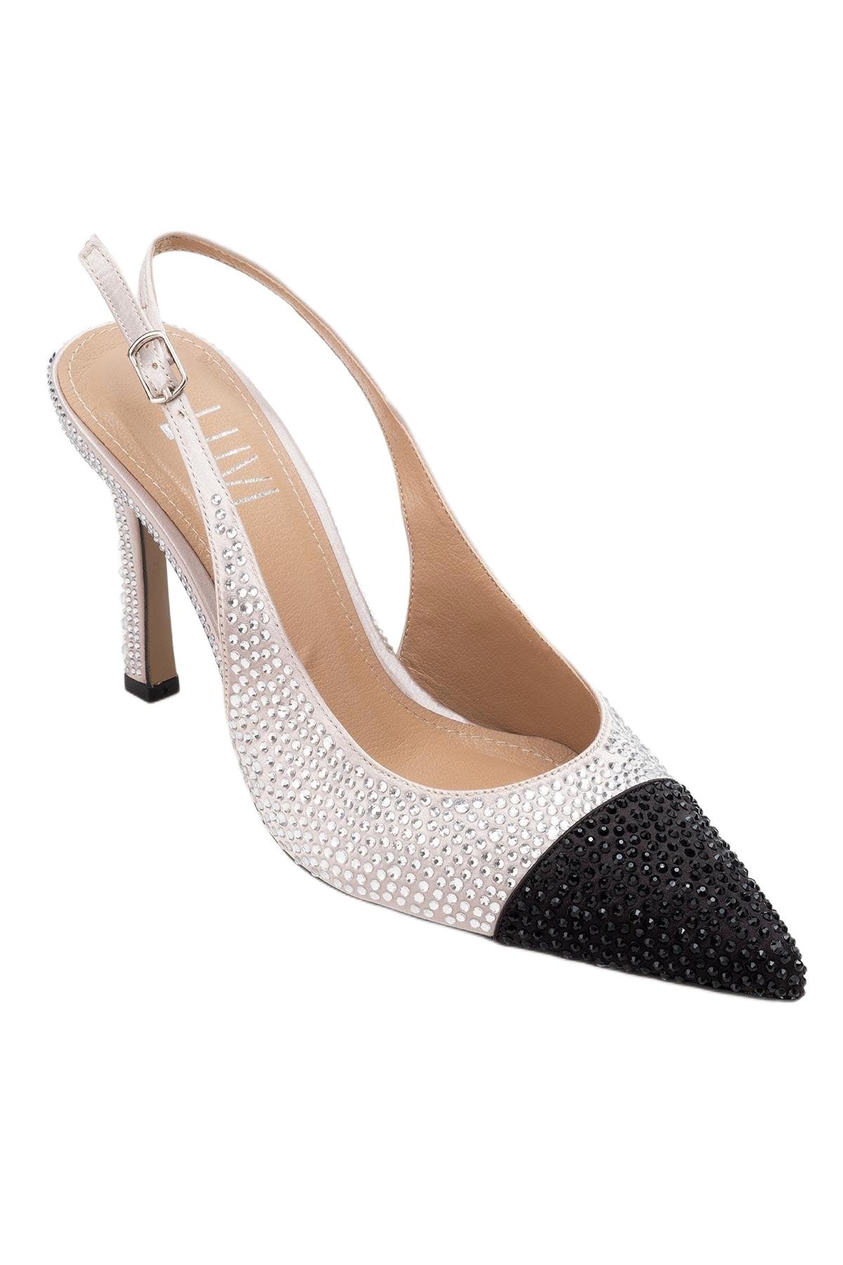 Prologue Shoes Women London Embellished Pointed Toe Pump – Beige