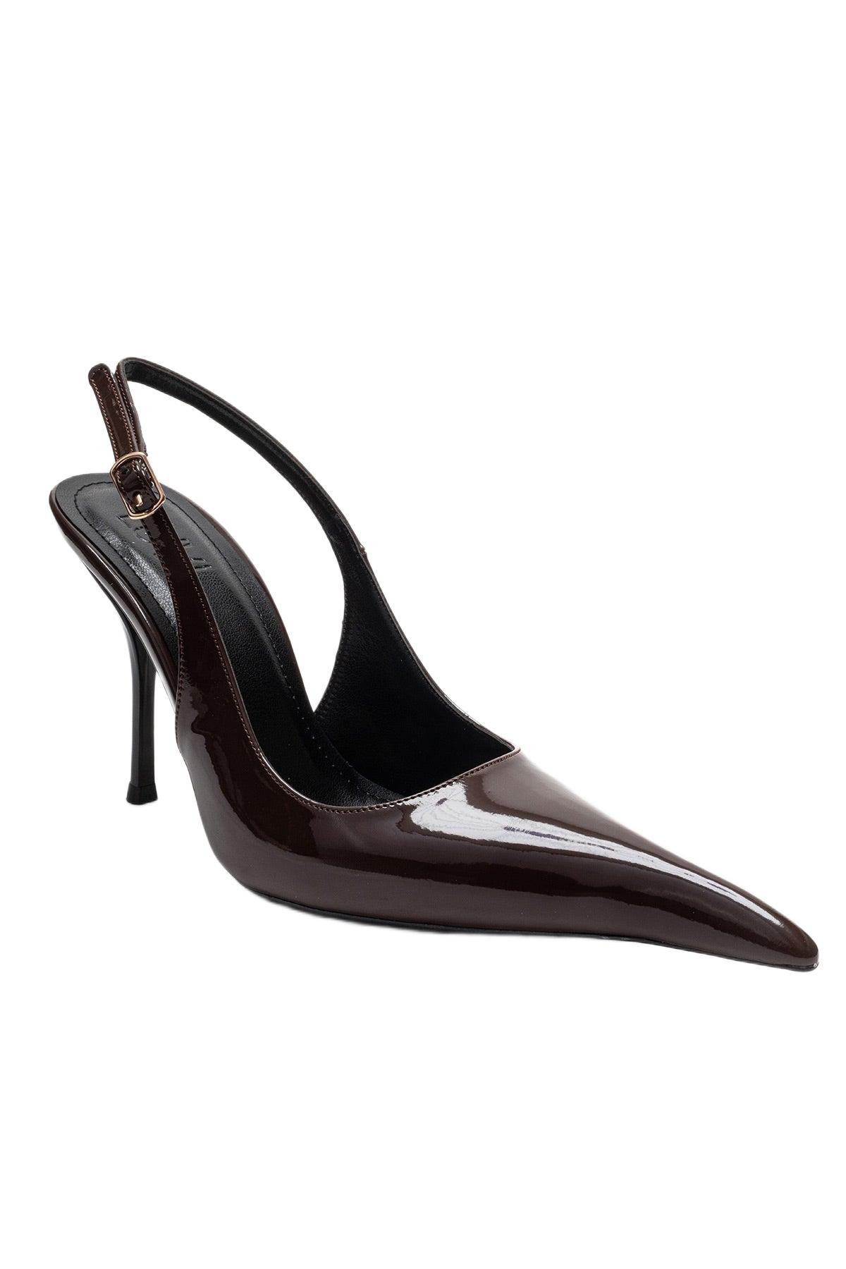 Prologue Shoes Women’s Candy Pointed Toe Stiletto Pump – Brown