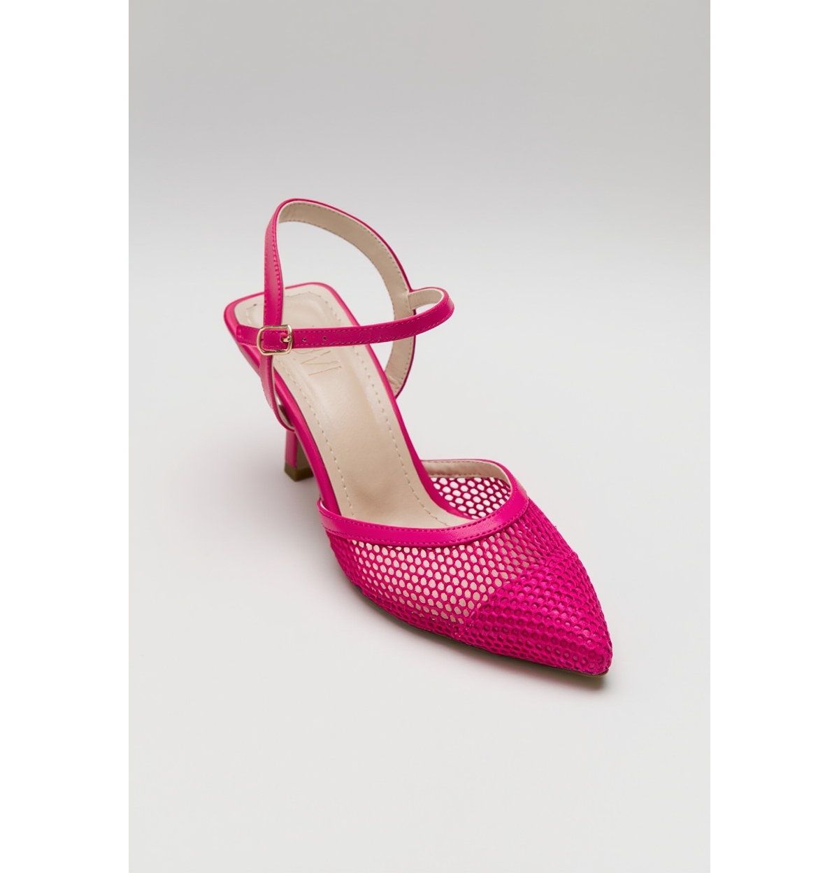 Prologue Shoes Women’s Chic Mesh Pointed Toe Pump – Fuchsia