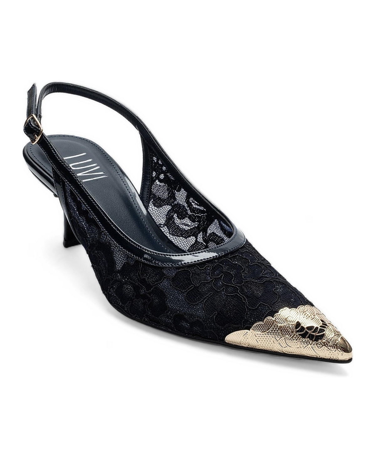 Prologue Shoes Women’s Clem Lace Slingback Pump – Navy Prologue Shoes Women’s Clem Lace Slingback Pump – Navy