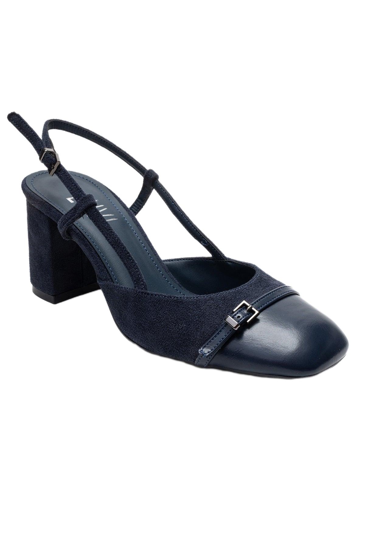 Prologue Shoes Women’s Desia Slingback Round Toe Pumps – Navy suede Prologue Shoes Women’s Desia Slingback Round Toe Pumps – Navy suede