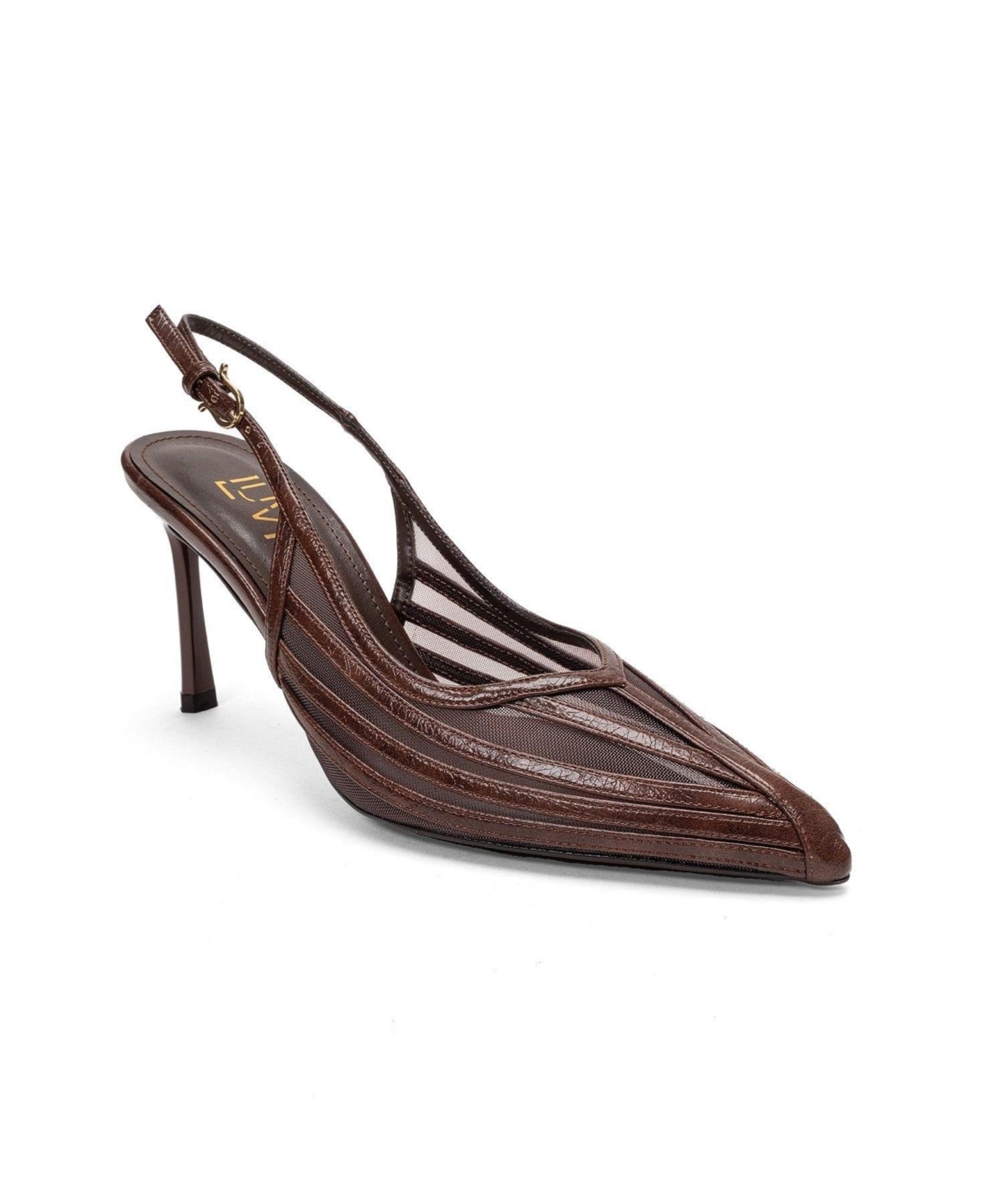 Prologue Shoes Women’s Eleana Slingback Mesh Stiletto Pump – Brown Prologue Shoes Women’s Eleana Slingback Mesh Stiletto Pump – Brown