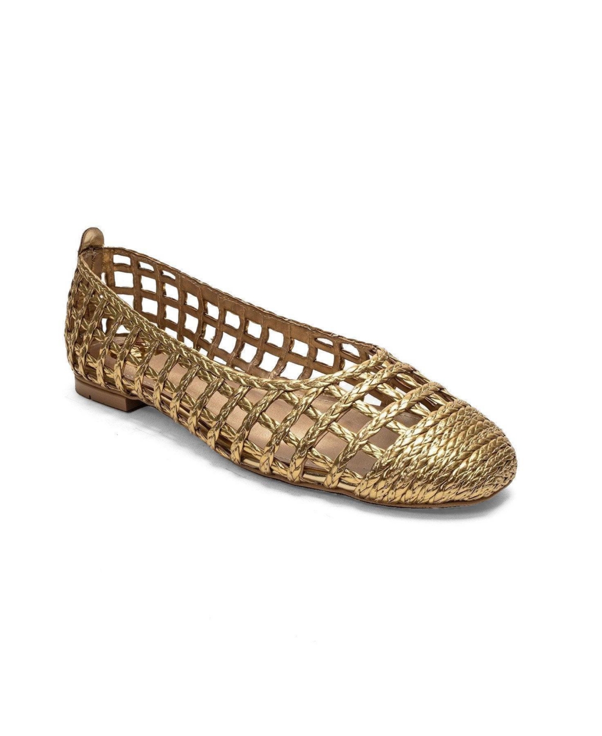 Prologue Shoes Women’s Elvaris Woven Ballet Flat – Gold