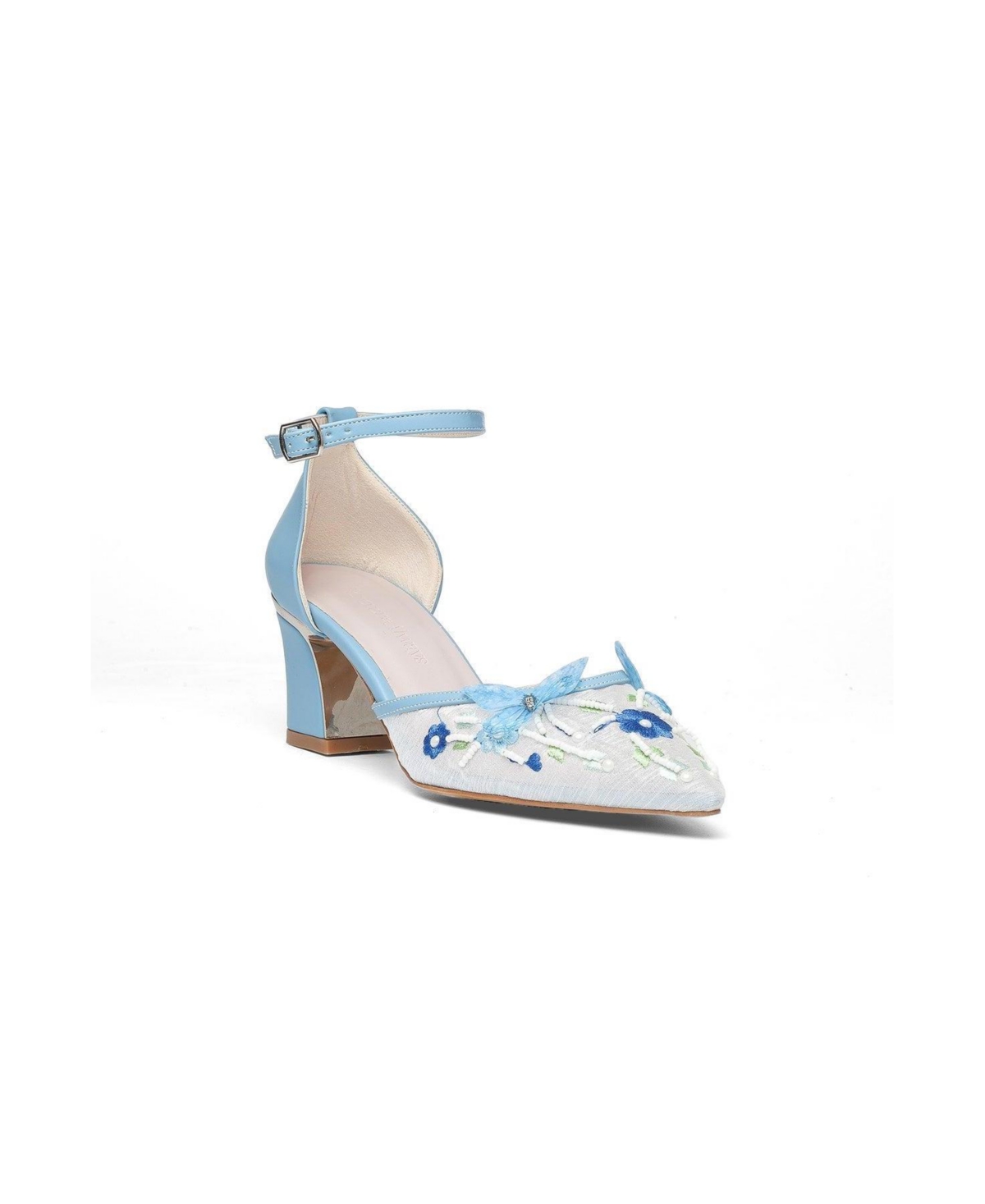 Prologue Shoes Women’s Iry Block Heel Bridal Pointed Toe Pump – Blue Prologue Shoes Women’s Iry Block Heel Bridal Pointed Toe Pump – Blue