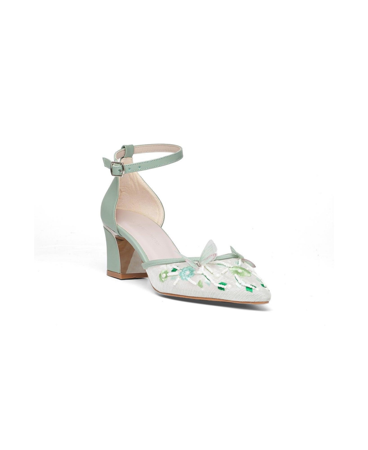 Prologue Shoes Women’s Iry Block Heel Bridal Pointed Toe Pump – Green Prologue Shoes Women’s Iry Block Heel Bridal Pointed Toe Pump – Green