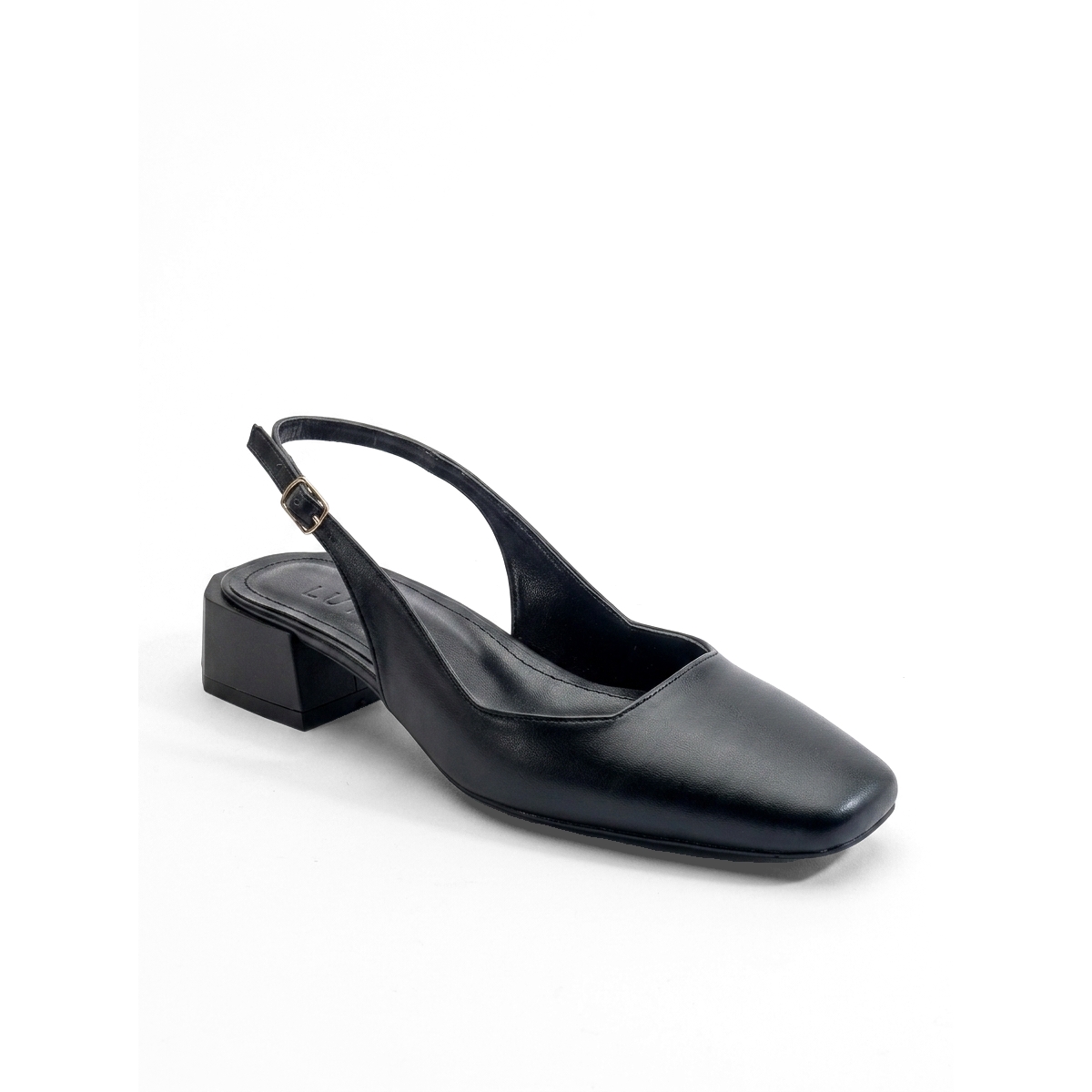Prologue Shoes Women’s State Round Toe Slingback Pump (Women) – Black