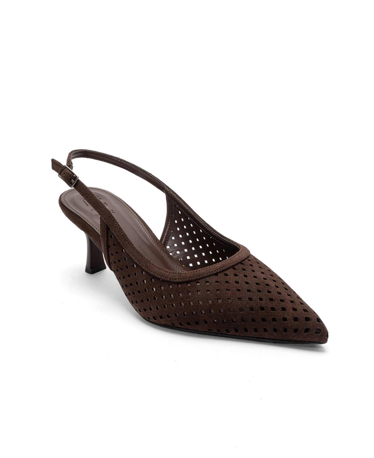 Prologue Shoes Women’s Uvien Stiletto Slingback Pump – Brown suede