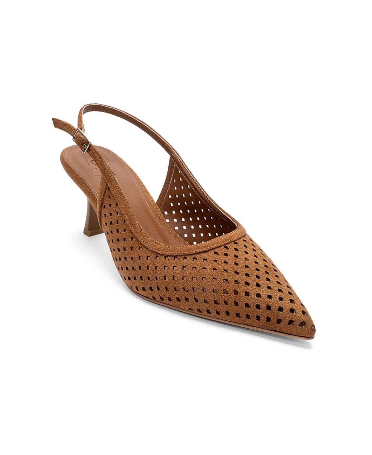 Prologue Shoes Women’s Uvien Stiletto Slingback Pump – Cognac suede