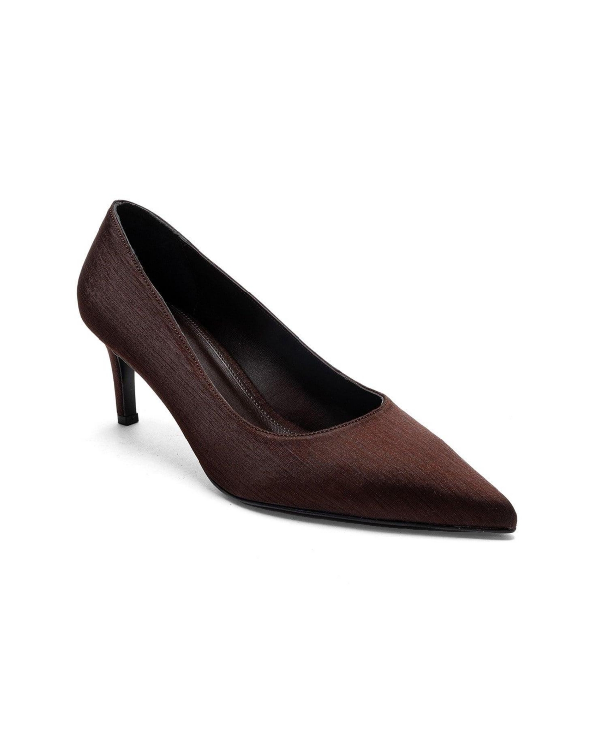 Prologue Shoes Women’s Velmira Stiletto Pump – Brown satin