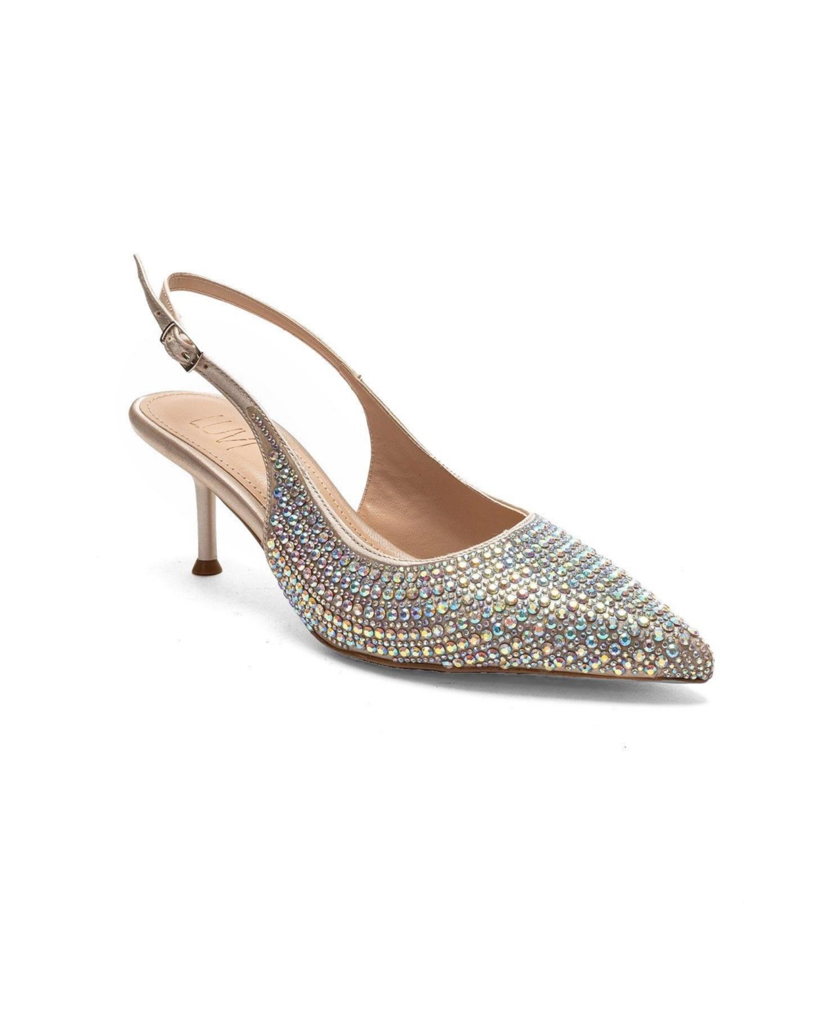Prologue Shoes women’s Yasmina Embellished Stiletto Pump – Nude