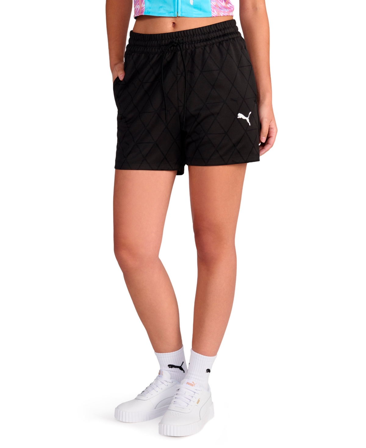 Puma Women’s High Rise Jersey Shorts – Puma Black Puma Women’s High Rise Jersey Shorts – Puma Black
