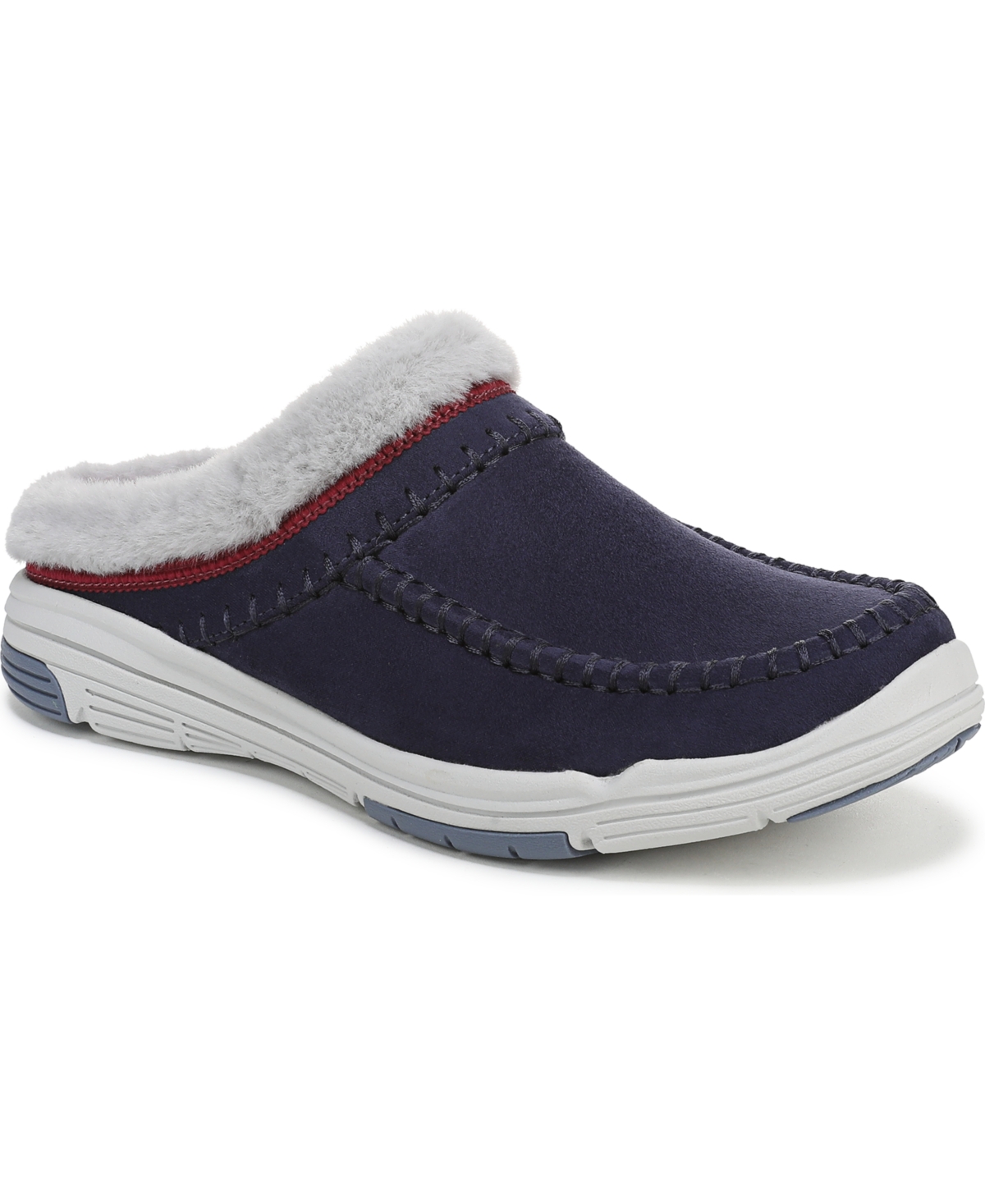 Ryka Women’s Arrow Mule Round Toe Slip On Shoes – Academy Blue Faux Suede