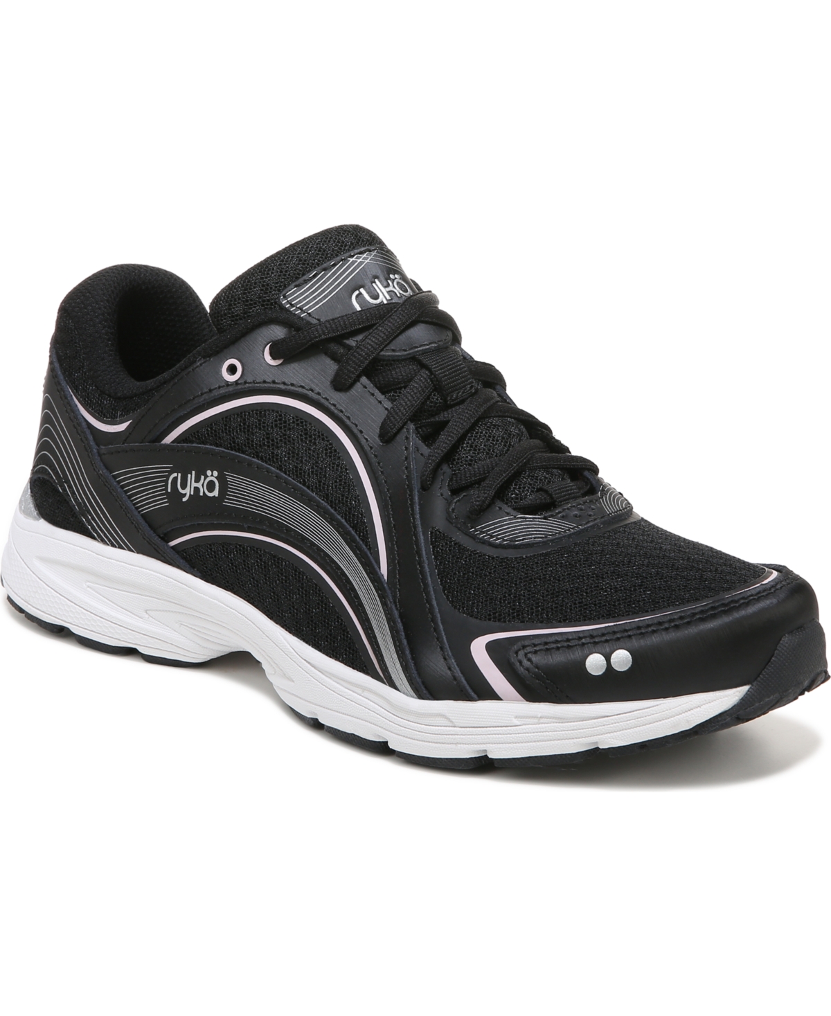 Ryka Women’s Sky Walk Walking Shoes – Black/Blush Mesh/Leather Ryka Women’s Sky Walk Walking Shoes – Black/Blush Mesh/Leather