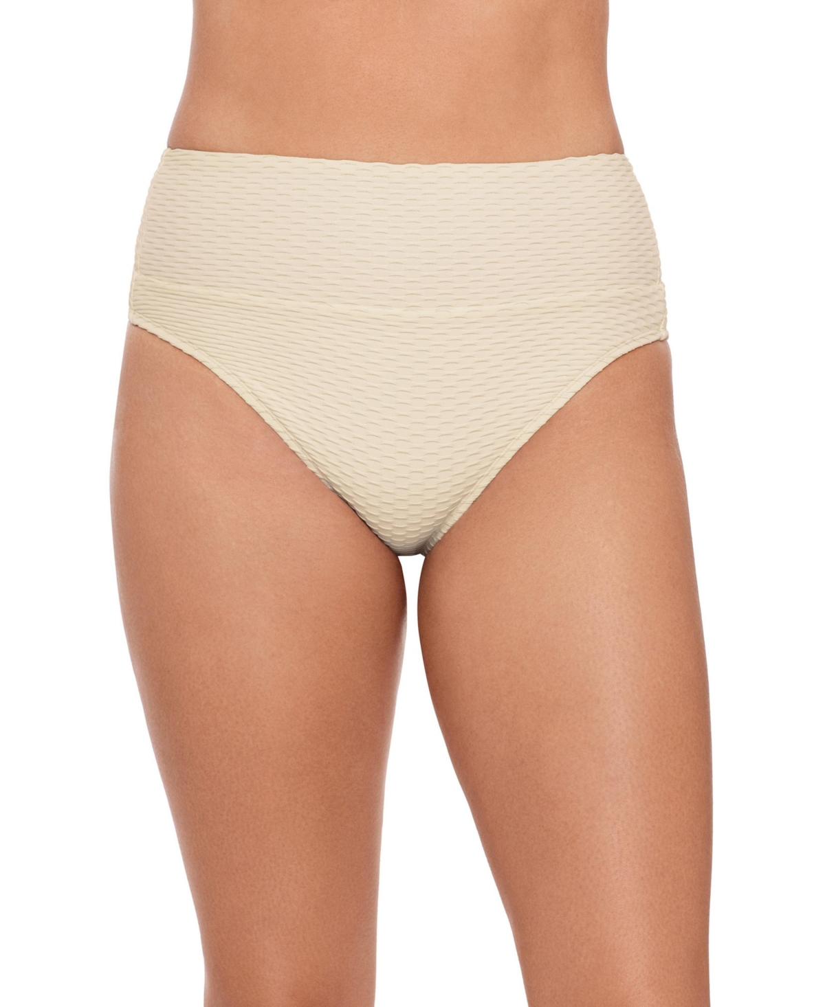 S3 Apparel Women’s Smoothing and Sculpting Ultra-Banded Grid Textured High-Waist Swimsuit Bikini Bottoms – Pearl S3 Apparel Women’s Smoothing and Sculpting Ultra-Banded Grid Textured High-Waist Swimsuit Bikini Bottoms – Pearl