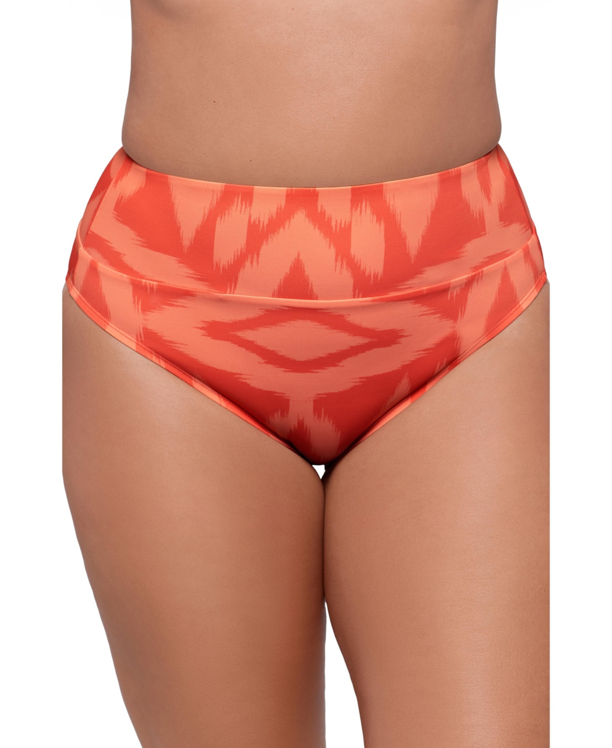 S3 Apparel Women’s Smoothing and Sculpting Ultra-Banded High-Waist Swimsuit Bikini Bottoms – Diamond ikat watermelon S3 Apparel Women’s Smoothing and Sculpting Ultra-Banded High-Waist Swimsuit Bikini Bottoms – Diamond ikat watermelon