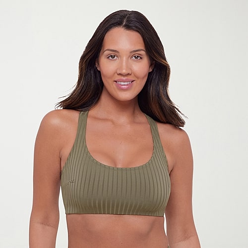 S3 Swim Womens Bralette Bikini Swimsuit Top, Medium, Green S3 Swim Womens Bralette Bikini Swimsuit Top, Medium, Green
