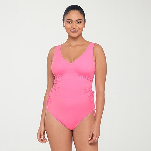 S3 Swim Womens Moderate Coverage One Piece Swimsuit, Small, Pink S3 Swim Womens Moderate Coverage One Piece Swimsuit, Small, Pink