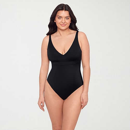 S3 Swim Womens Moderate Coverage One Piece Swimsuit, X-small, Black S3 Swim Womens Moderate Coverage One Piece Swimsuit, X-small, Black
