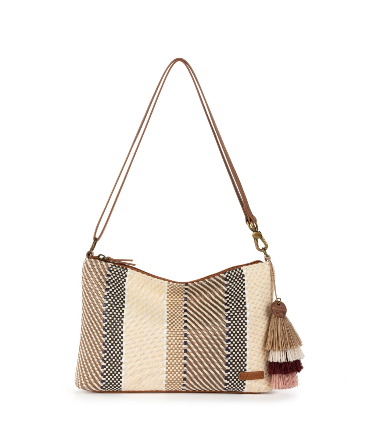 Sakroots Women’s Lumi Crossbody – Tobacco batik woven