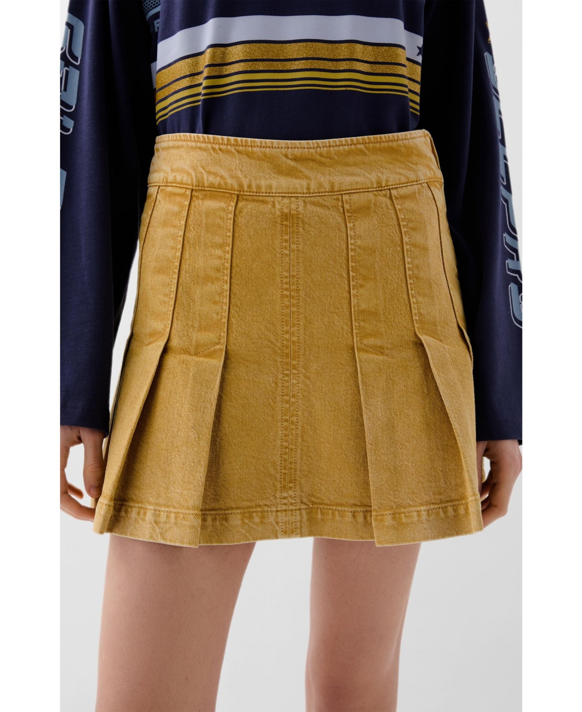 Scalpers Women’s Washed Mini Denim Skirt – Mustard Scalpers Women’s Washed Mini Denim Skirt – Mustard
