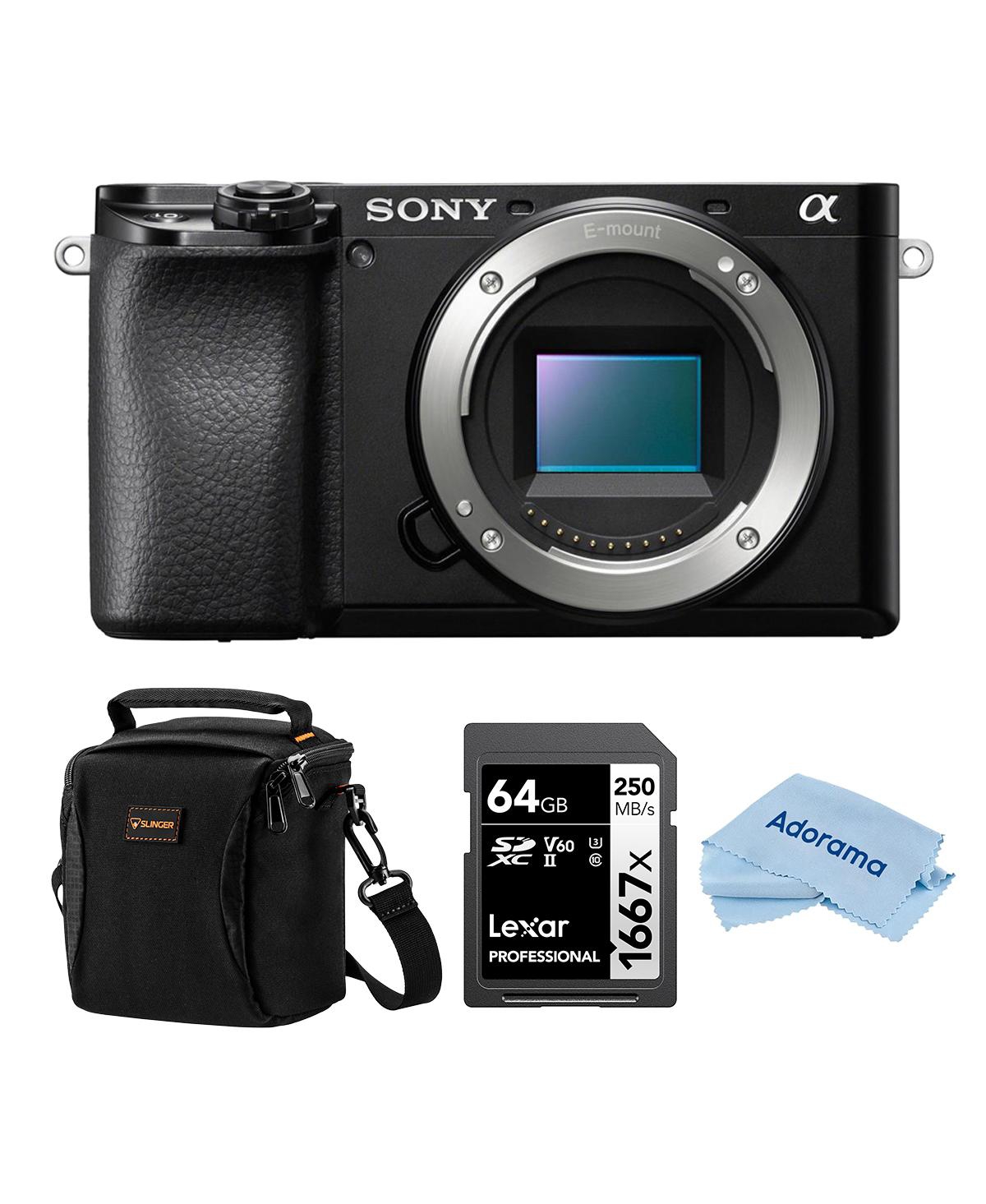 Sony Alpha a6100 Mirrorless Camera, Bundle with 64GB Sdxc Memory Card and Shoulder Bag – Black Sony Alpha a6100 Mirrorless Camera, Bundle with 64GB Sdxc Memory Card and Shoulder Bag – Black