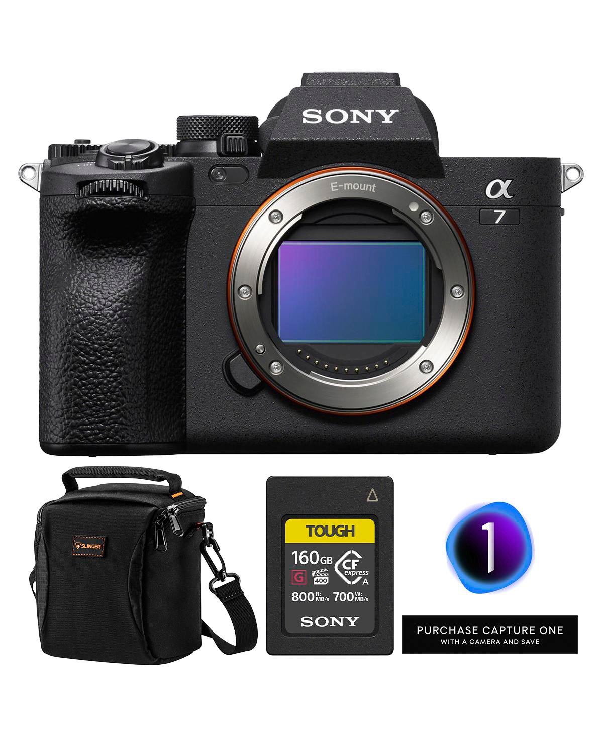 Sony Alpha a7 Iv Mirrorless Camera, Bundle with 160GB Memory Card, Capture One Pro Software and Shoulder Bag – Black Sony Alpha a7 Iv Mirrorless Camera, Bundle with 160GB Memory Card, Capture One Pro Software and Shoulder Bag – Black