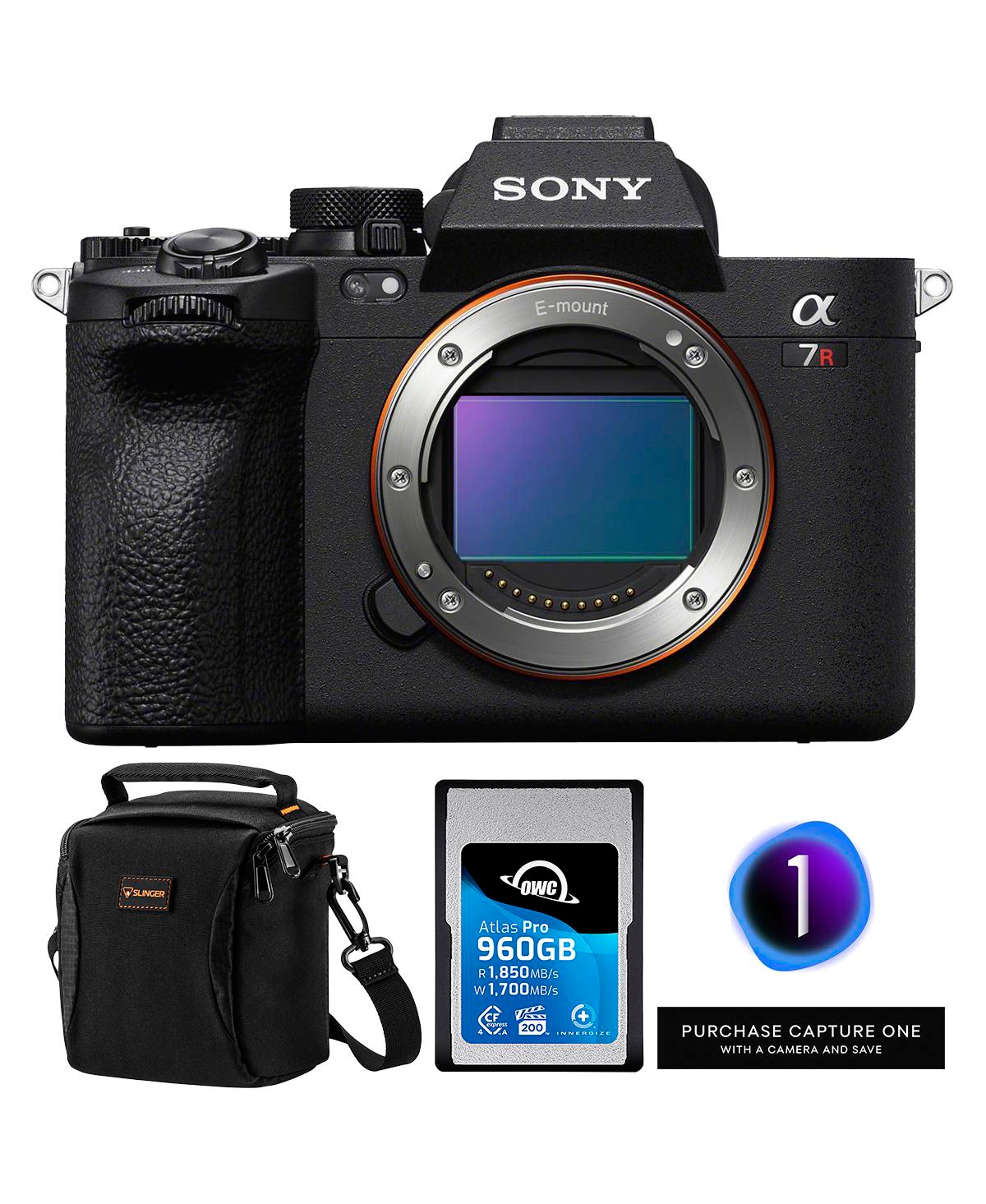 Sony Alpha a7R V Mirrorless Camera, Bundle with 960GB Memory Card, Capture One Pro Software and Shoulder Bag – Black Sony Alpha a7R V Mirrorless Camera, Bundle with 960GB Memory Card, Capture One Pro Software and Shoulder Bag – Black