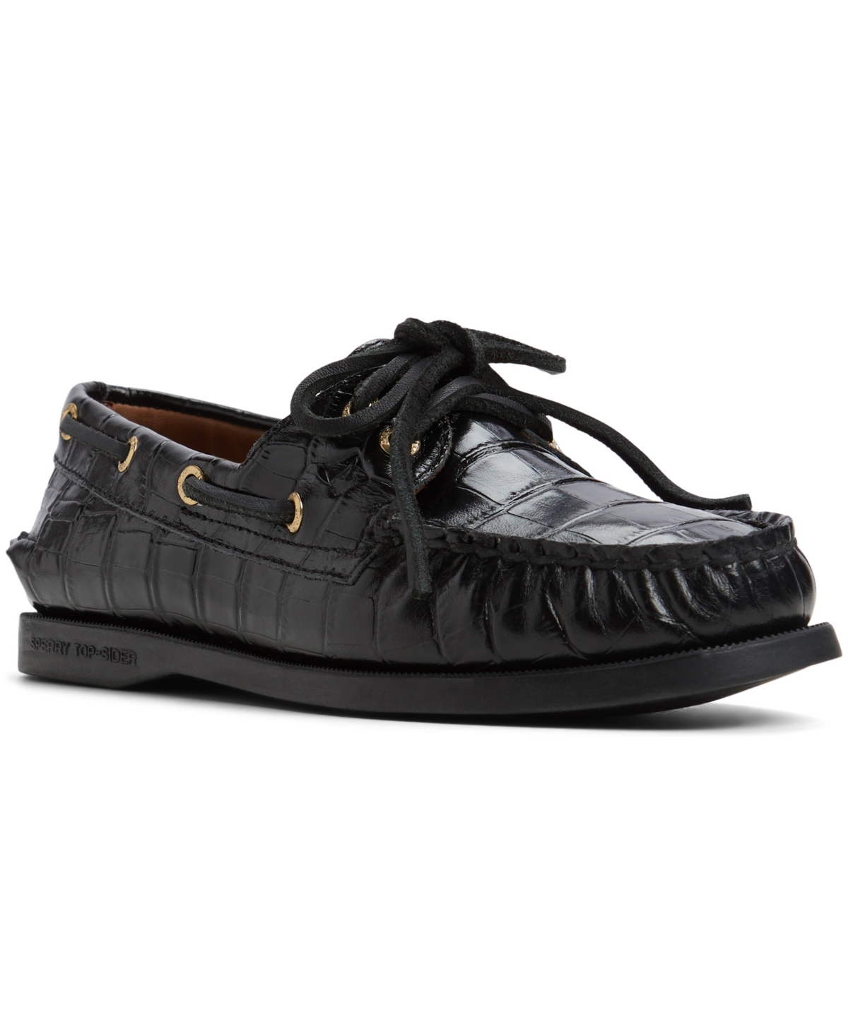 Sperry Women’s Authentic Original 2 Eye Lace-Up Boat Shoe – Black Sperry Women’s Authentic Original 2 Eye Lace-Up Boat Shoe – Black