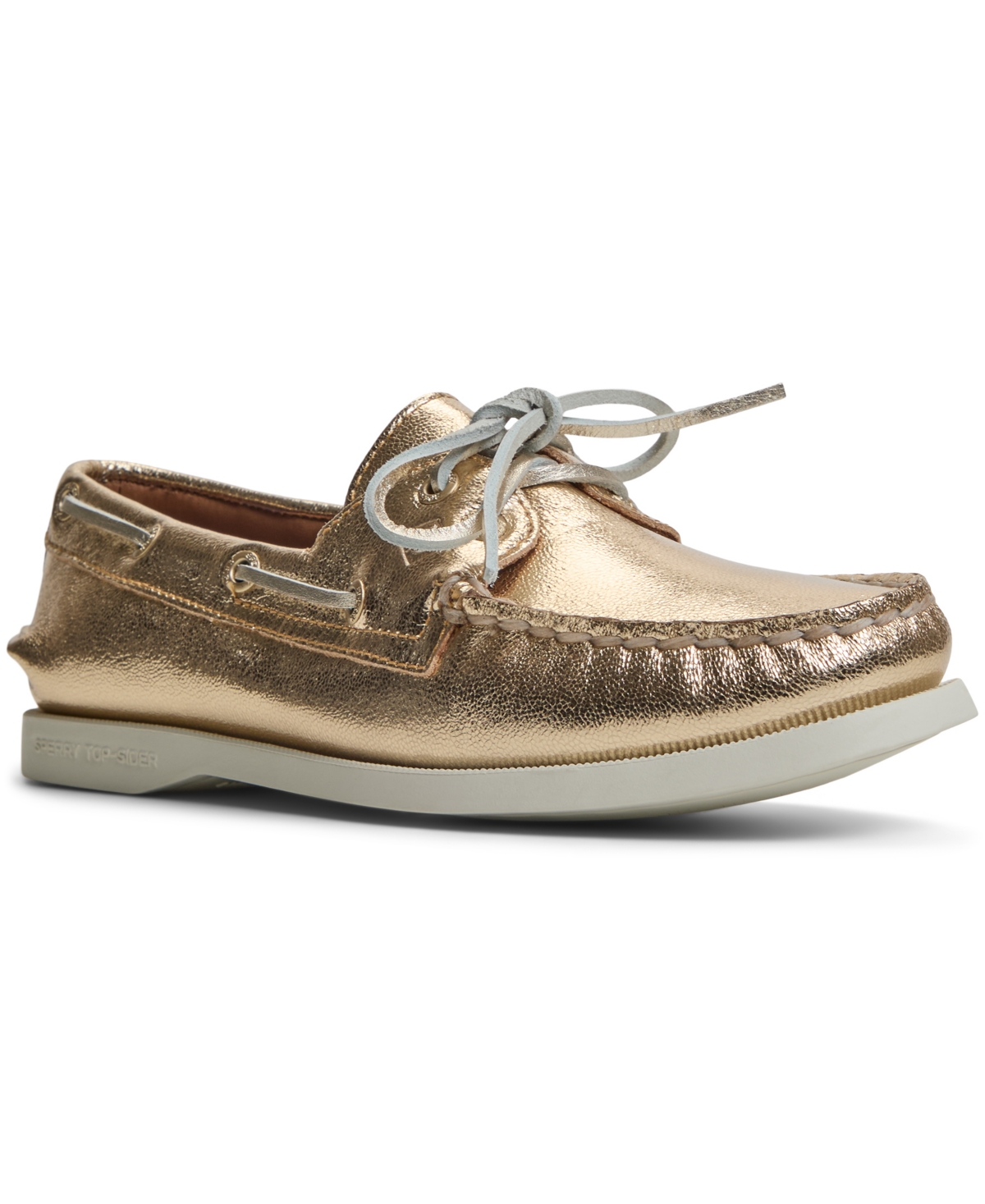 Sperry Women’s Authentic Original 2 Eye Lace-Up Boat Shoe – Gold