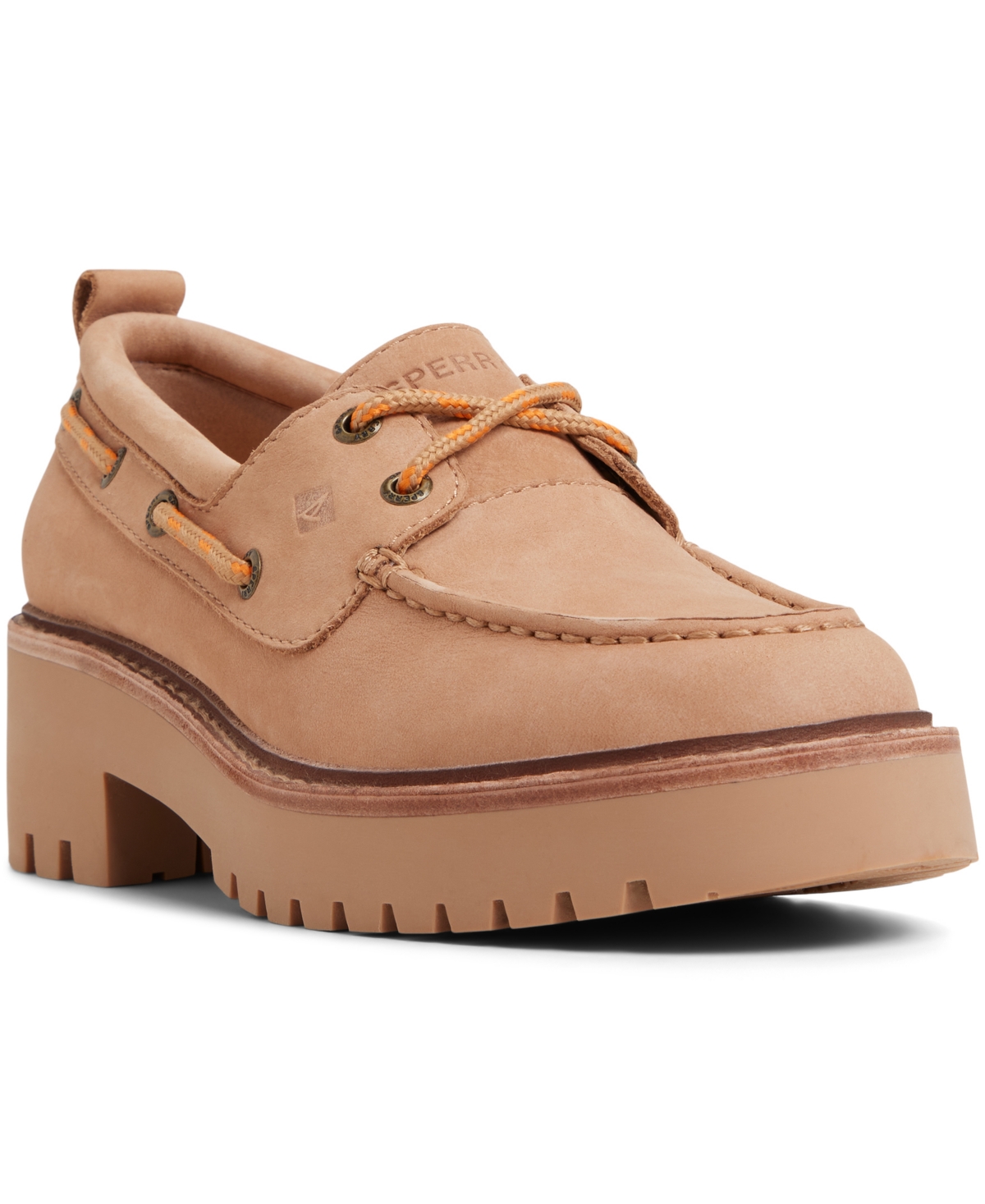 Sperry Women’s Authentic Original 2-Eye Lug Boat Shoe – Nubuck tan Sperry Women’s Authentic Original 2-Eye Lug Boat Shoe – Nubuck tan